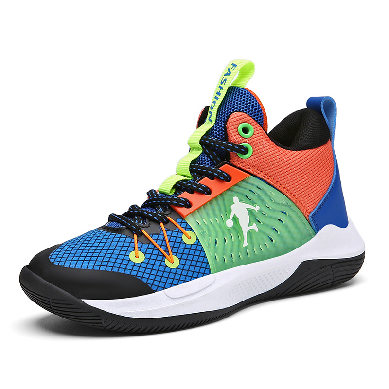 6399 Children's Basketball Shoes High-top Mesh Training Sports Shoes Teenagers and Middle School Students Children's Shoes Autumn and Winter