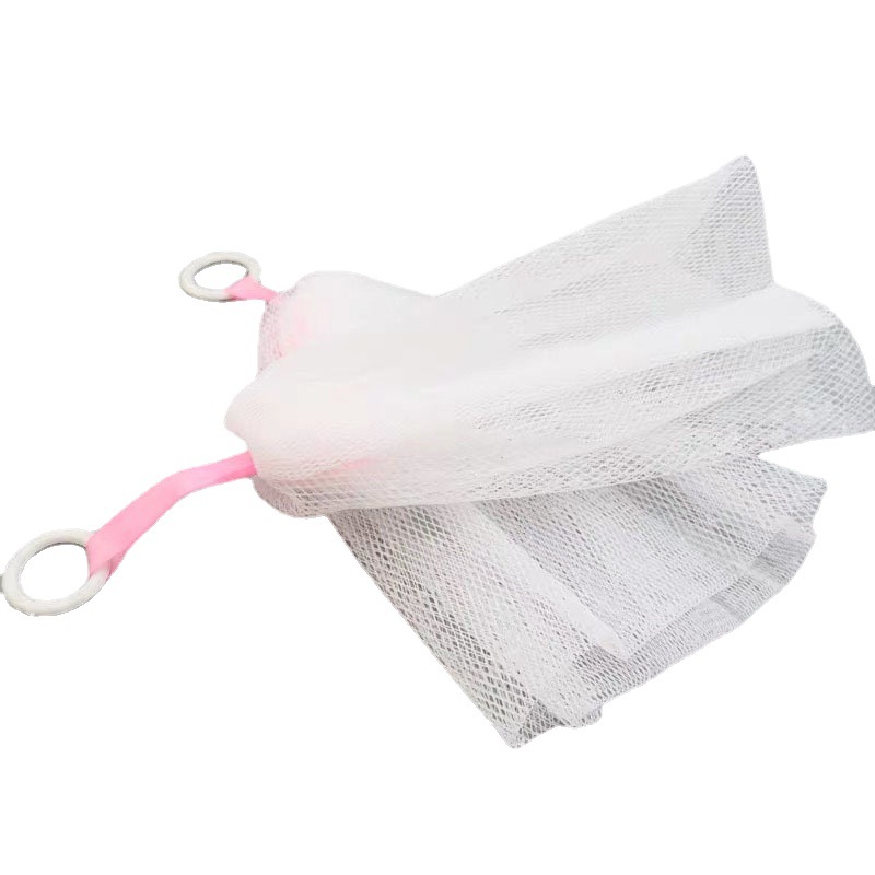 Soap bag foaming net Japanese style pull ring foaming bag cleansing whole body cleaning handmade soap bag back rubbing strip in stock wholesale