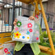 Transparent Hyun-a Flower Plastic Thickened Nice Small Handbag Makeup Gift Clothing Packaging Transparent Beauty Makeup