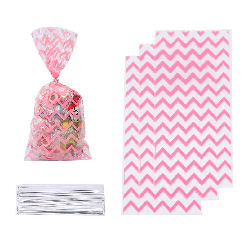 Factory wholesale opp plastic flat pocket dessert packaging bag candy biscuit gift bag West Point tie mouth bag