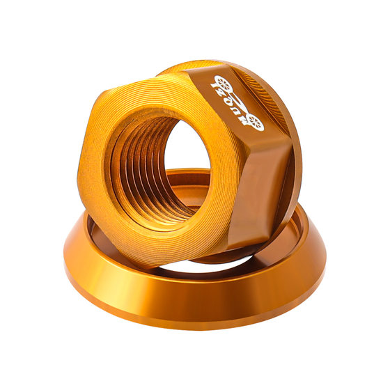 MUQZI folding dead mountain bike hub nut M10 rear axle screw 7075 aluminum alloy