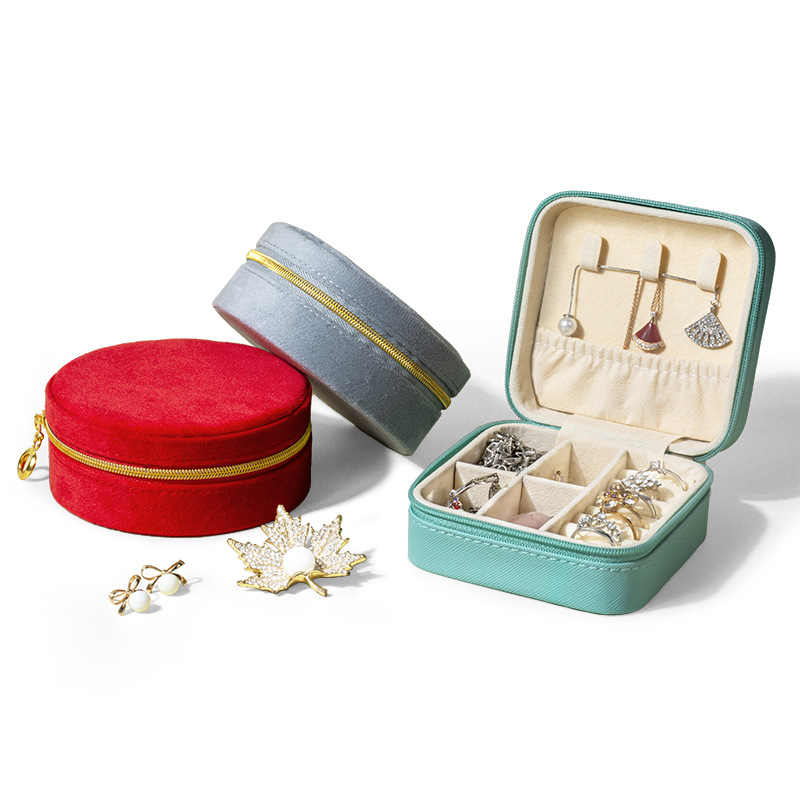 Portable Jewelry Box European Princess Small Travel Korean Hand Jewelry Jewelry Bag Earrings Ring Small Storage Box for Women