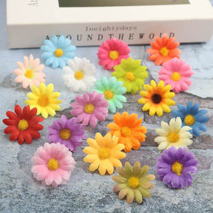 Simulation small flower head 4cm handmade sunflower small Daisy artificial flower wholesale wedding home shoes and hats decorative accessories