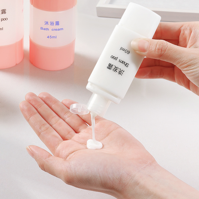 Travel Bottling Cosmetics Four-in-One Travel Writing Set Shampoo Body Soap Creative Empty Bottle Storage Bottle