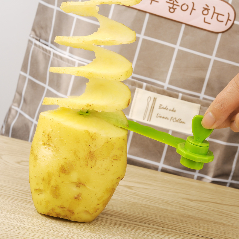 Magic vegetable curler creative lazy spiral cutting cucumber artifact whirlwind potato slicer rotating potato tower knife