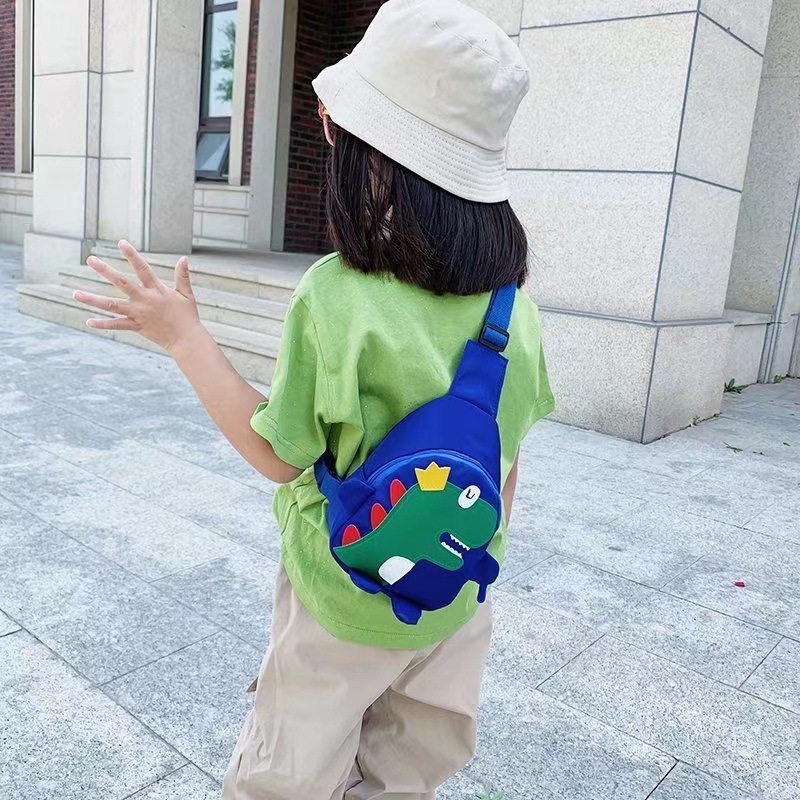 2023 new children's bag backpack dinosaur Boys and Girls cute princess baby fashion chest bag crossbody small bag