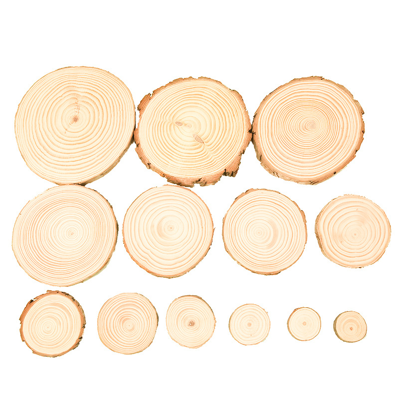 pure handmade annual ring DIY round pine wood decorative hand-painted creative painting coaster graffiti Wood