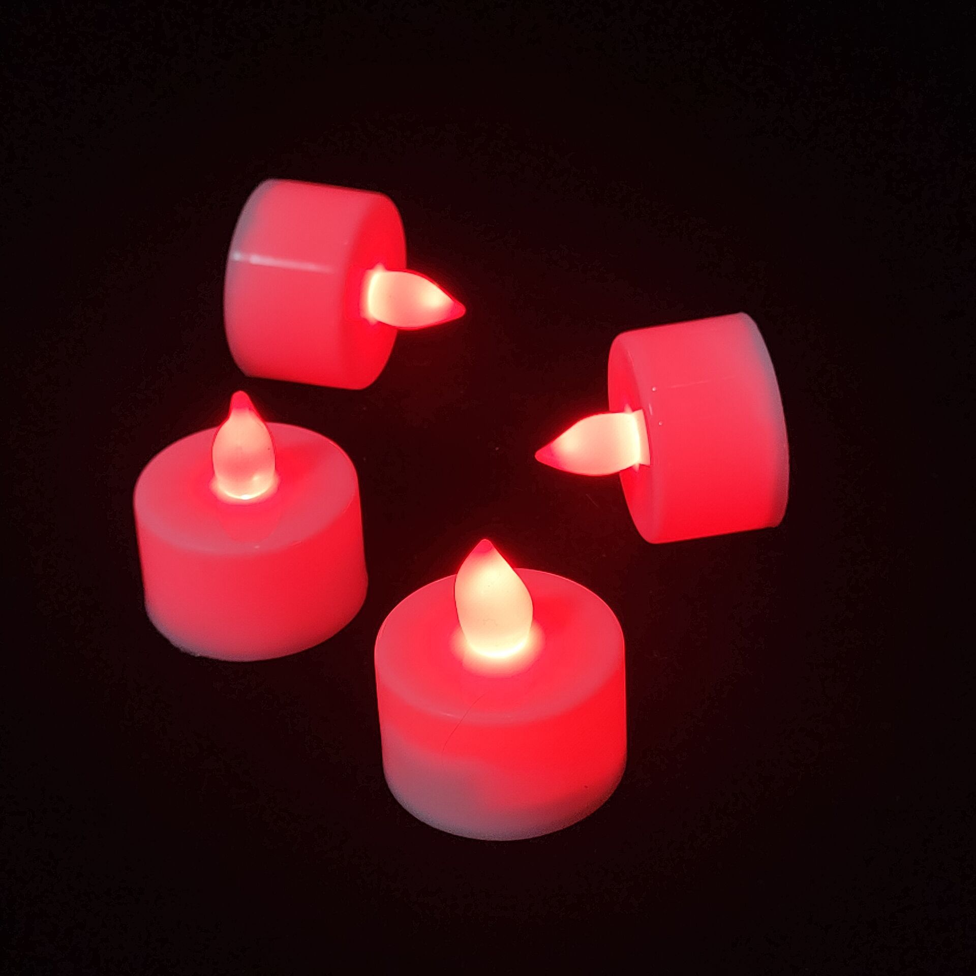 Stall supply led electronic candle colorful battery transparent small tea wax wedding simulation candle wholesale Creative lamp