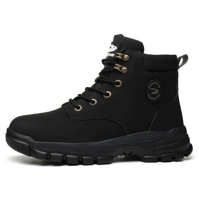 Cross-border protective shoes men's waterproof oil-proof wear-resistant non-slip work shoes steel toe shoes safety shoes Four Seasons workwear boots