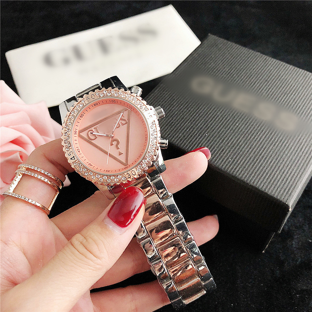 European and American simple Fashion Women's Watch cross-border hot rhinestone steel belt quartz women's watch