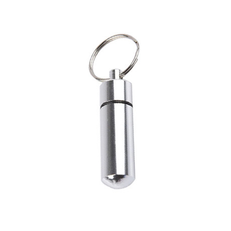 Spot aluminum alloy storage box waterproof sealed metal aluminum bottle convenient key chain storage pill jar
