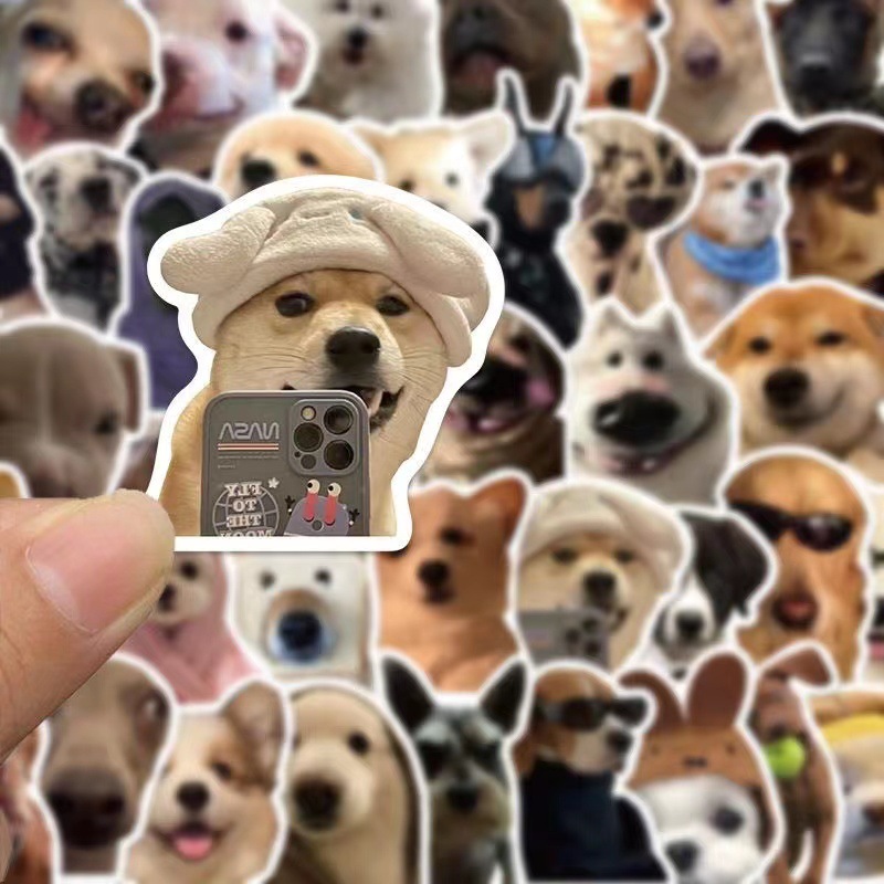 50 fashionable puppy stickers personalized creative Xiaoqing novice account guitar notebook DIY waterproof decorative stickers
