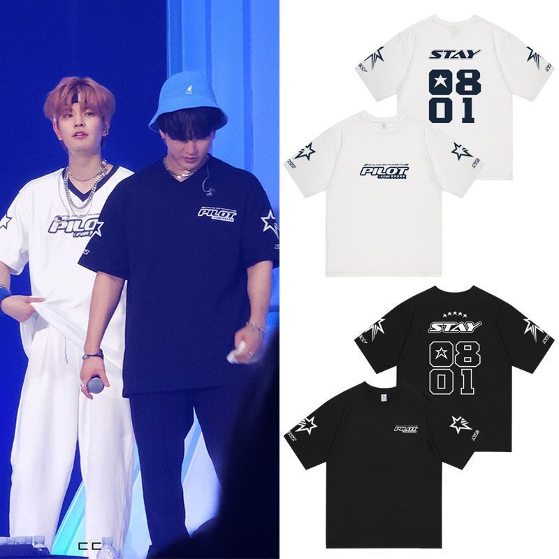 StrayKids 3RD FM PILOT FOR 5STAR concert peripheral Huang Xuanchen same short sleeve t-shirt