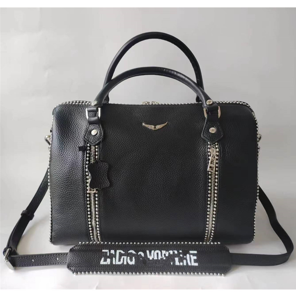 Z * V new fashion lychee pattern cowhide bucket bag texture hardware size model portable crossbody leather bag wholesale