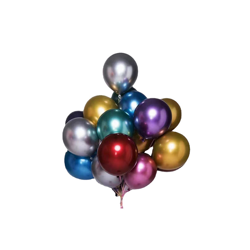 Factory wholesale 2.8g round metal balloon wedding room decoration KTV party mall opening layout metal balloon