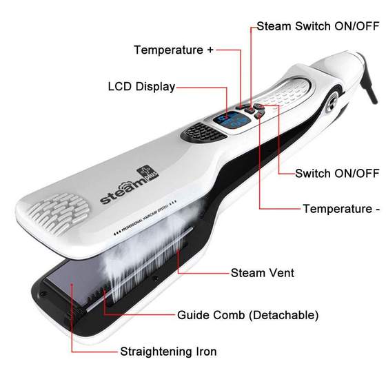 steam plus steam straight hair splint anti-scald roll straight dual-use straight hair clip negative ion does not hurt hair clip