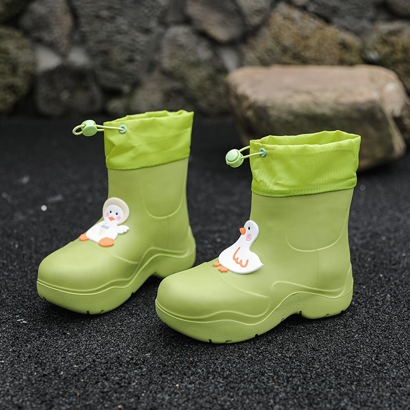 Distributable women's thick-soled rain boots in the tube non-slip wear-resistant outdoor water shoes Net Red fashion waterproof mouth lightweight water boots