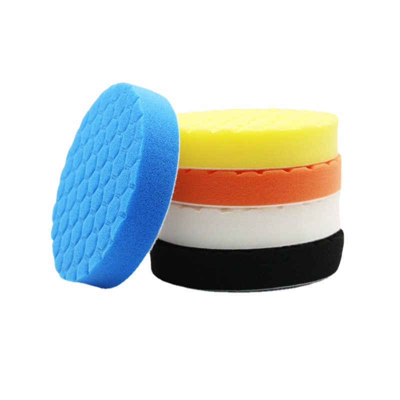 Wool car polishing and waxing sponge disc hexagonal indentation water chestnut polishing disc set reduction disc 34567 inch