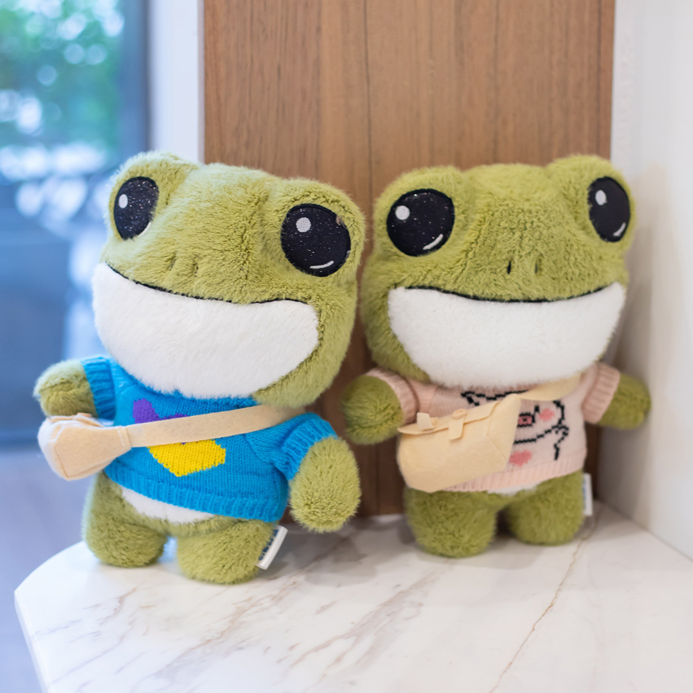 Frog doll ins Net red creative cute dressing plush doll ugly cute doll female birthday gift