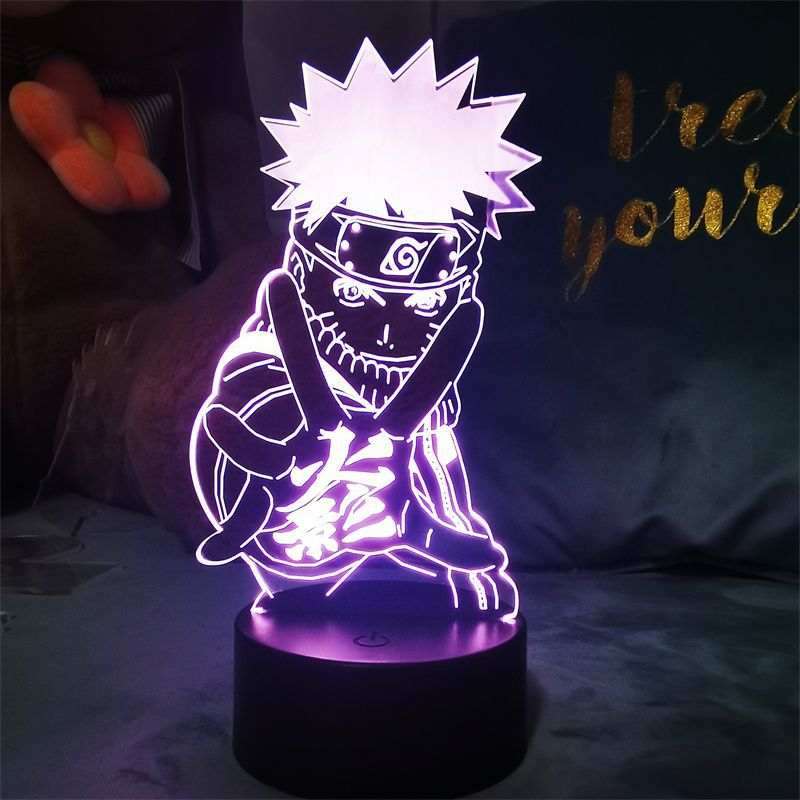 Cross-Border dedicated to Naruto 3D night light Uchiha Mustang series LDE touch remote control USB gift small table lamp