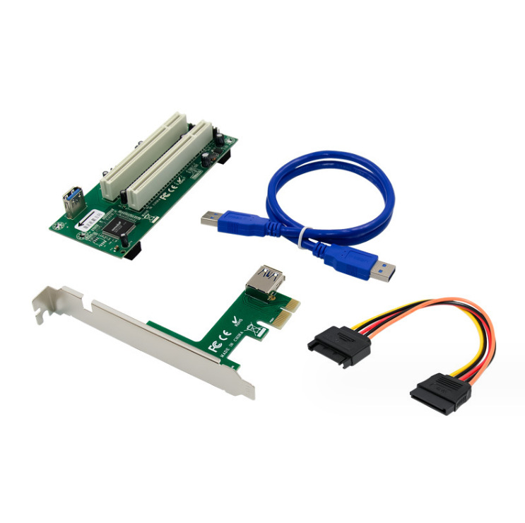 PCI-E x1 to 2xPCI card slot expansion card PCI card slot conversion card split plug and play drive-free