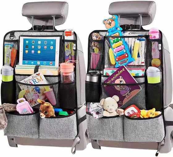 Car seat storage bag chair back storage bag storage bag iPad car hanging bag rear seat Oxford cloth anti-kick