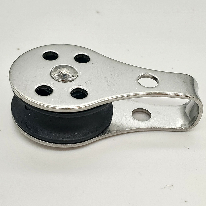 Stainless steel nylon pulley marine hardware single pulley wire rope pulley traction pulley driving wire wheel