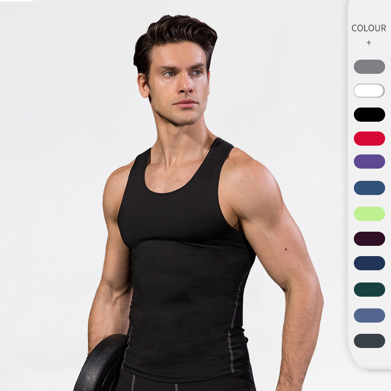 Sports PRO Men Training Tight Vest Basketball Fitness Running Amazon Quick Dry Vest Clothes 1001