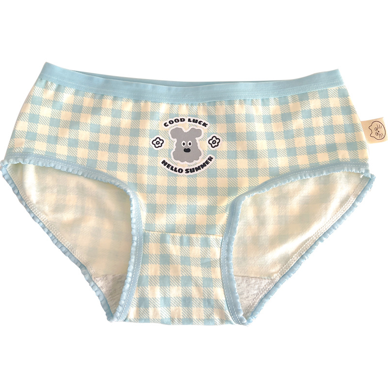 Underwear Women's Pure Cotton Cartoon Japanese Style Cute Student Girl's Briefs Mid-waist Breathable Sweet Antibacterial Printing