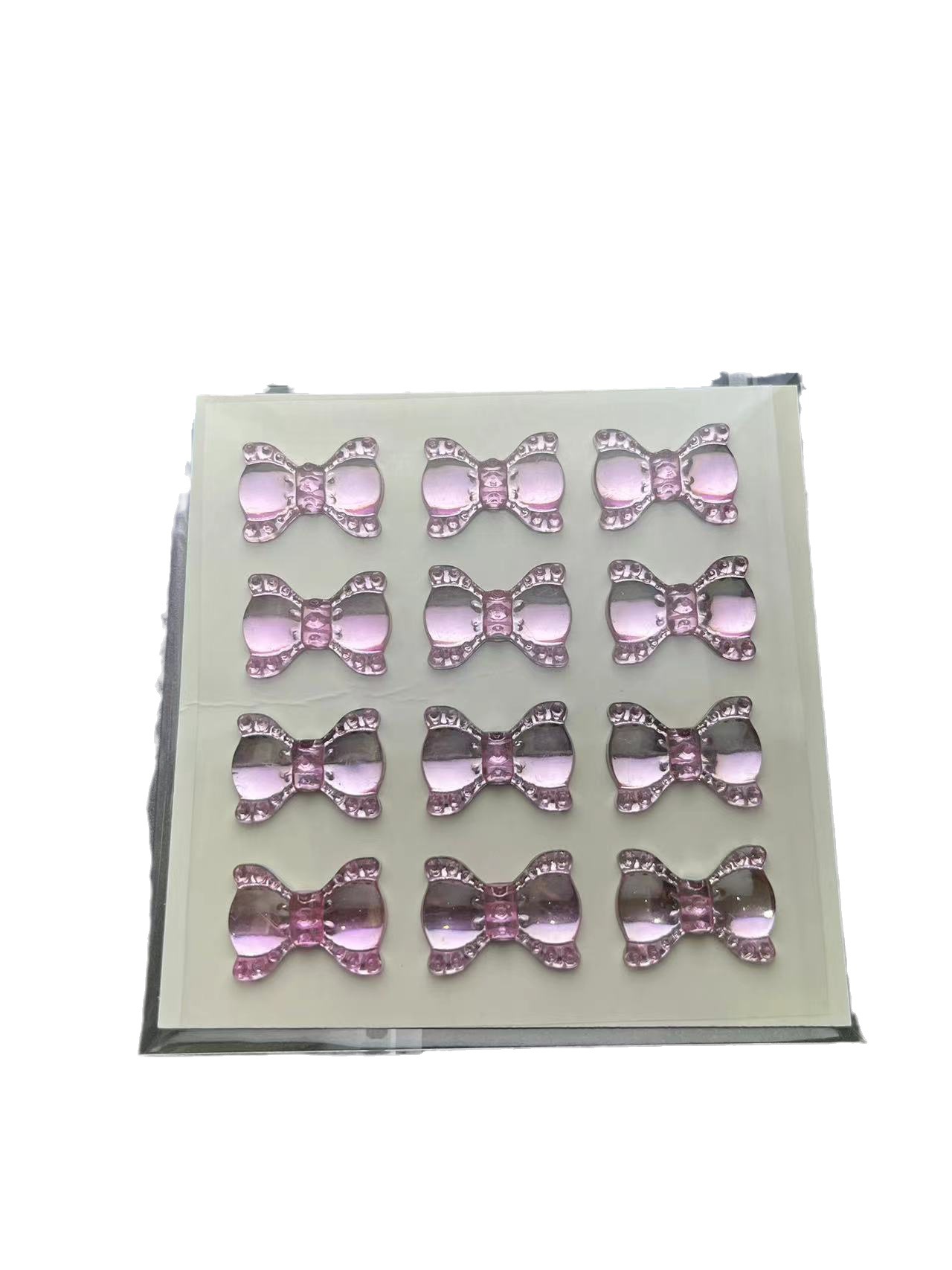 Dopamine mixed color Crystal three-dimensional bow 3D decorative acrylic diamond sticker mobile phone shell DIY decorative sticker