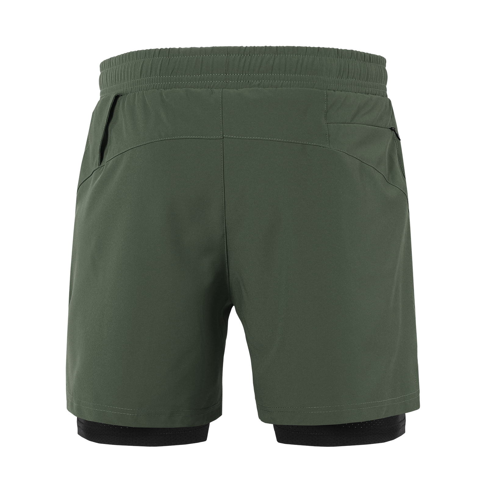 Cross-border Outdoor Fitness Running Training Basketball Jogging Shorts Double-layer Solid Color Breathable Shorts Men's 208
