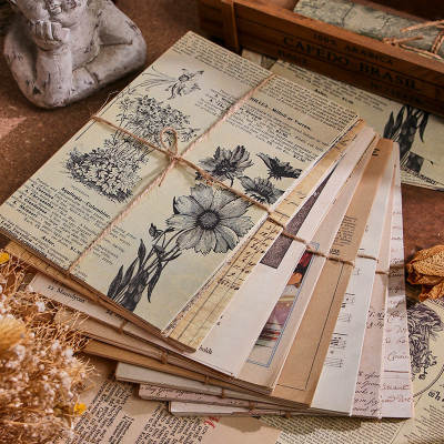 Yan You Each Material Paper Retro Inspiration Series Retro Hand Account Material Ben diy Base Material Pack 8