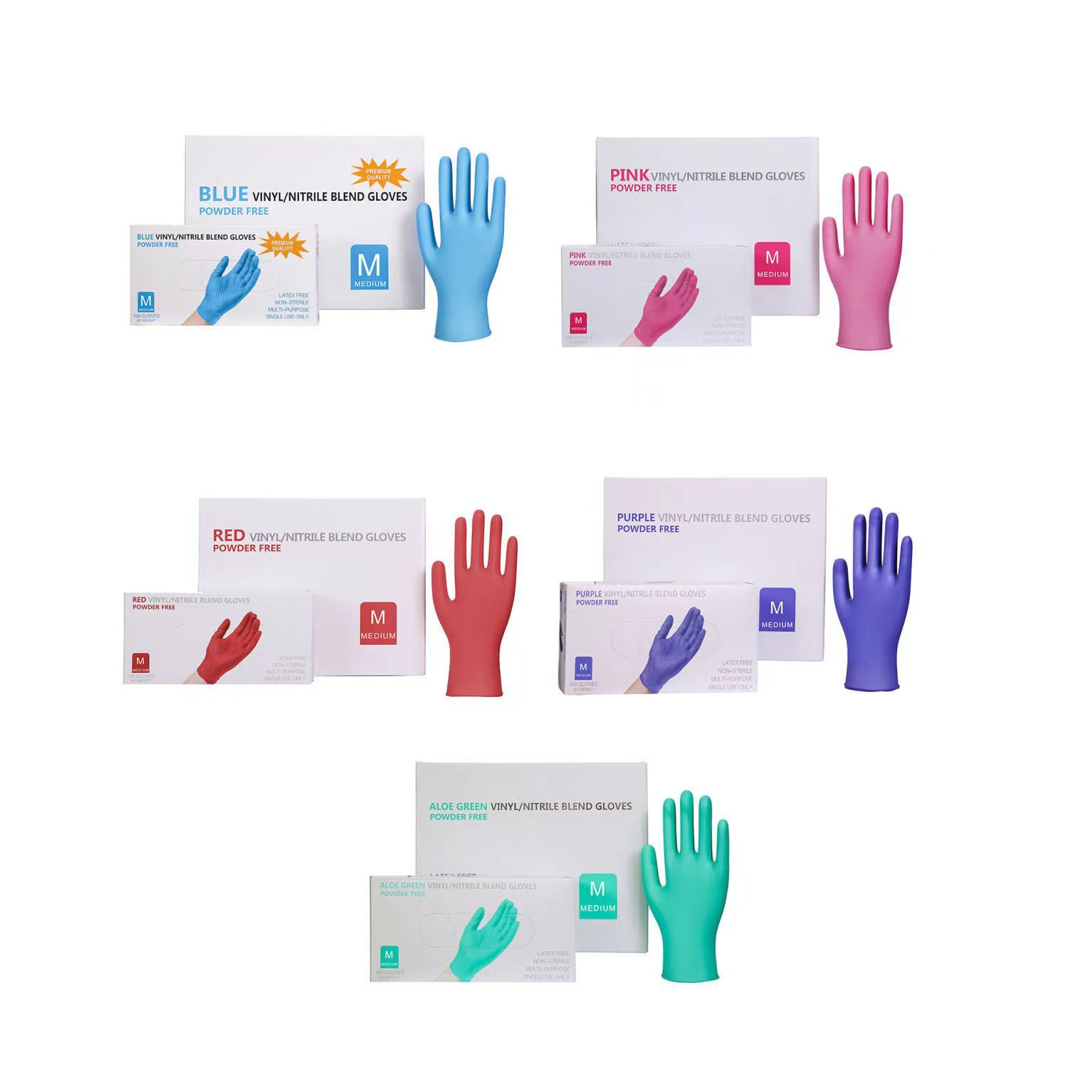 Disposable nitrile gloves PVC latex rubber thickened protective beauty kitchen catering food grade rubber