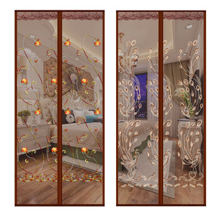 Anti-mosquito Door Curtain Punch-free Self-adhesive Home Bedroom Partition Curtain Living Room Curtain Window Screen Curtain Magnetic Soft Door Curtain