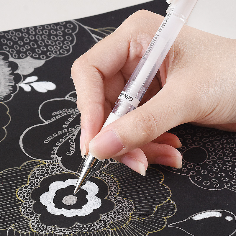 Factory direct supply Jin Wannian 1337 hand-painted high-gloss 1.0 bullet core 8-color hand account graffiti gel pen
