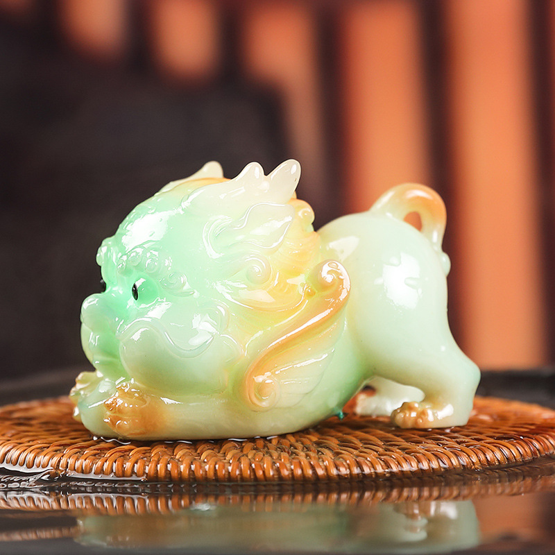 Luminous Tea Pet Ornaments Lucky Flash Pixiu Tea Table Tea Table Accessories Tea Tray Tea Accessories Color-Changing Tea Playable