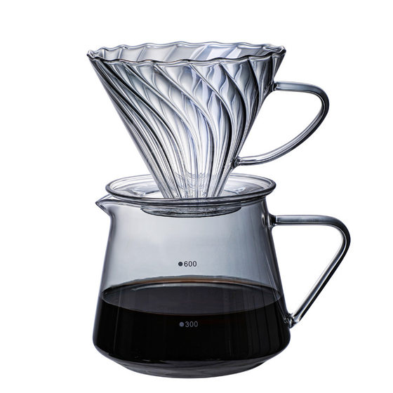 [New recommend] wujiawu new coffee pot glass suit filter integrated filter Cup V60