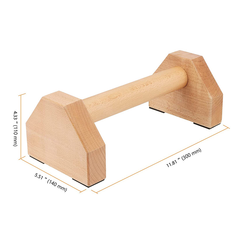 Wooden Push-up Bracket Men's Exercise Assistant Solid Wood Russian Stand-up Wooden I-shaped Russian Stand