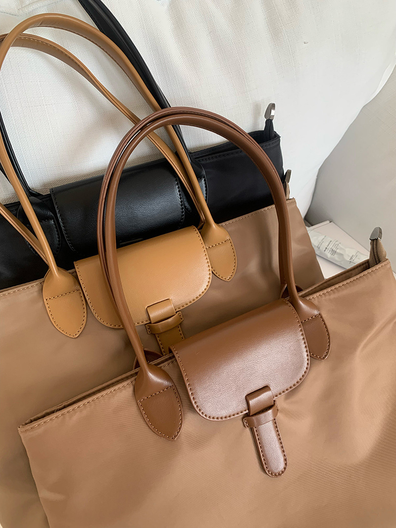 Borsa a tracolla grande da donna 2023, nuova borsa da pendolare, borsa da classe per studenti, borsa tote in tessuto di nylon, tutto abbinato_voghion.com