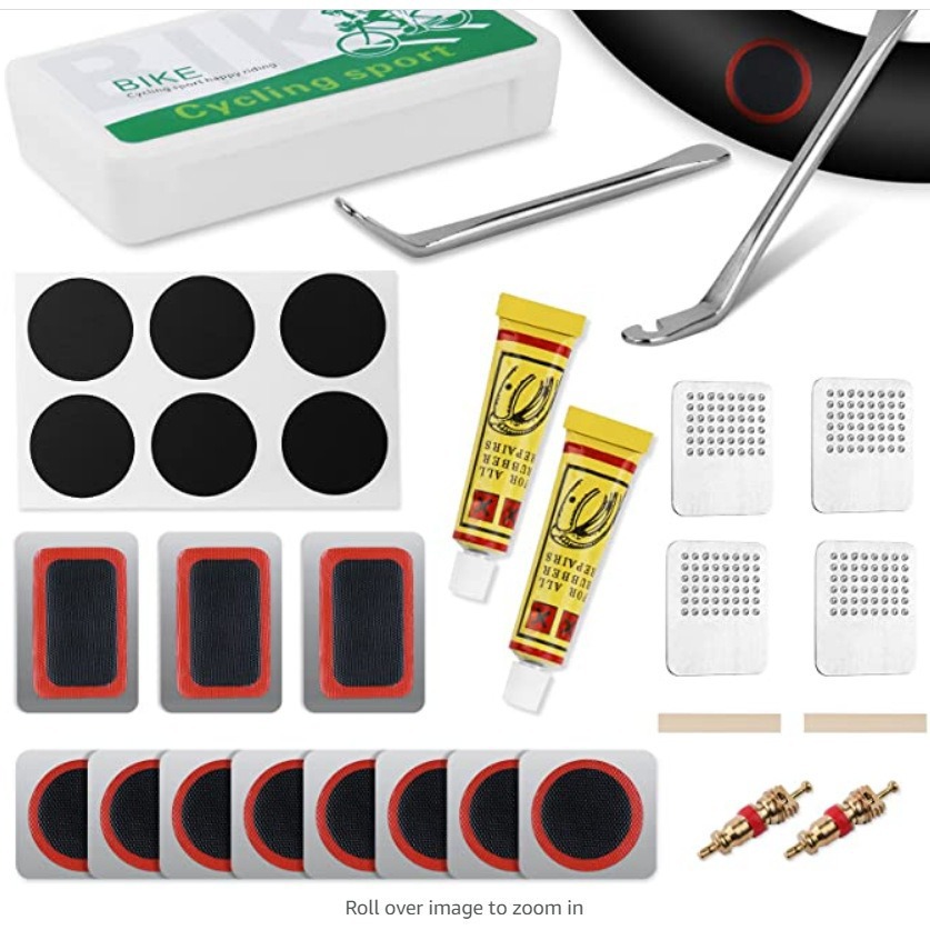 Bicycle tire repair tool combination bicycle cold repair rubber tire lever glue-free tire patch tire repair tool box