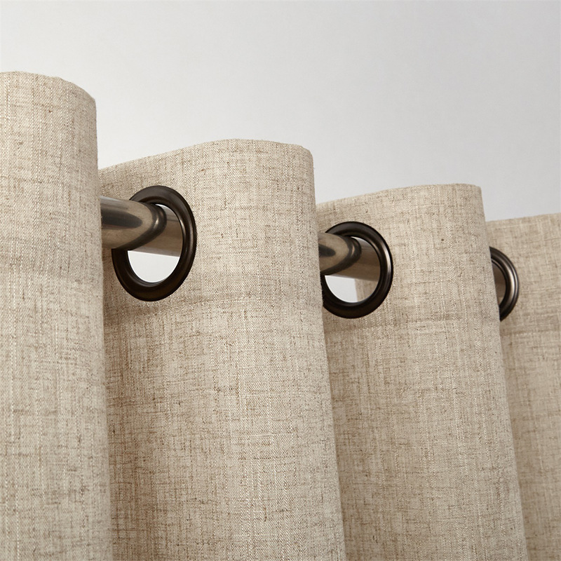 Foreign trade cross-border curtains natural linen curtains bedroom living room multi-color semi-shading curtains wholesale finished products