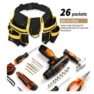Multifunctional Thickened Oxford Cloth Tool Kit Wear-resistant and Durable Waist Pack Iron Hook Single Pack Double Pack Electrician Repair Bag