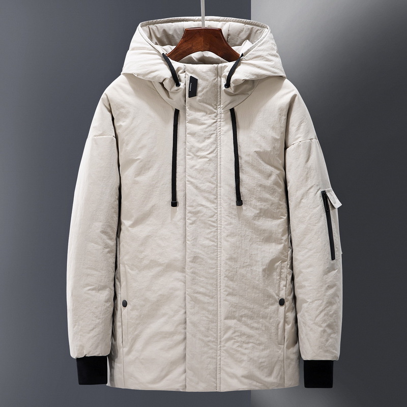Men's Short Down Jacket Men's Winter Thickened Student Handsome Youth Hooded Tooling Men's Winter Coat Trendy