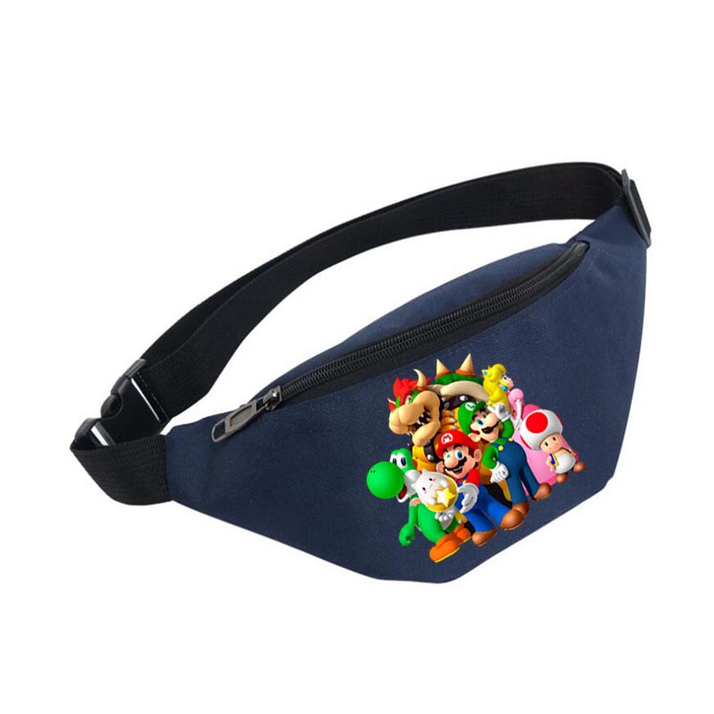 Game Mario Super Mary Waist Bag Men's and Women's Sports Satchel Mobile Phone Bag Multifunctional Cartoon Waist Bag Coin Purse