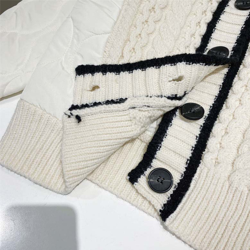 European Station Stitching Sweater Coat Women's 2024 New Autumn and Winter Wear Loose Lazy Style Thickened Knitted Cardigan Top