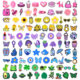 Cross-border e-commerce 100 color series shoe flower PVC flexible glue DIY shoe buckle DIY hole shoes shoe flower shoe buckle accessories