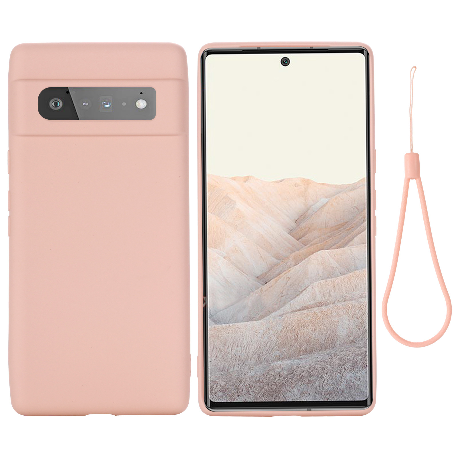 For Pixel6 Liquid Silicone Case 4A-5G/5 XL Google Pixel 4 Fluff Phone Case Pixel 5