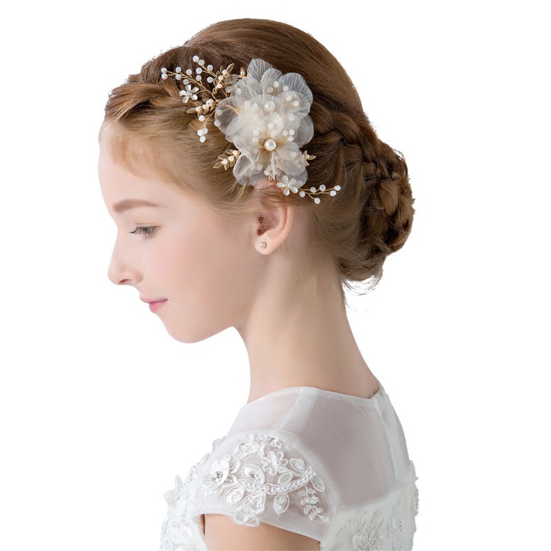 Children's dress accessories flower hair accessories headband Girls performance headdress headband flower girl wedding dress headdress flower jewelry hairpin