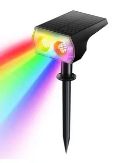 Solar floor insert lamp spotlight lawn lamp light control lawn lamp LEDRGBW10LED 48LED Lawn Spotlight