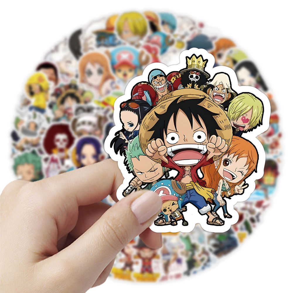100 new one piece Luffy 5-speed graffiti stickers luggage notebook scooter waterproof stickers
